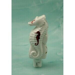 Seahorse Night Light Nautical Starfish Ceramic Beach Decor Rotating Socket 6"